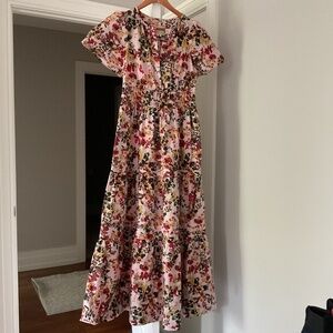 Long colourful floral dress from Anthropologie xs